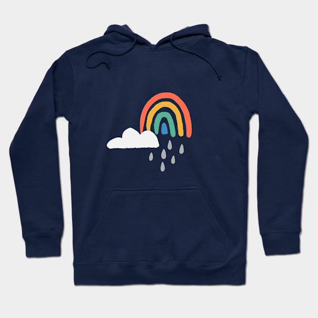 Rainy Rainbows Hoodie by latheandquill